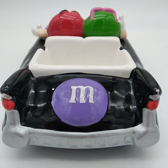 M&M's Rare Black & Silver Classic Cadillac Car Ceramic Candy Dish - 2002 Galerie - Picture 5 of 8